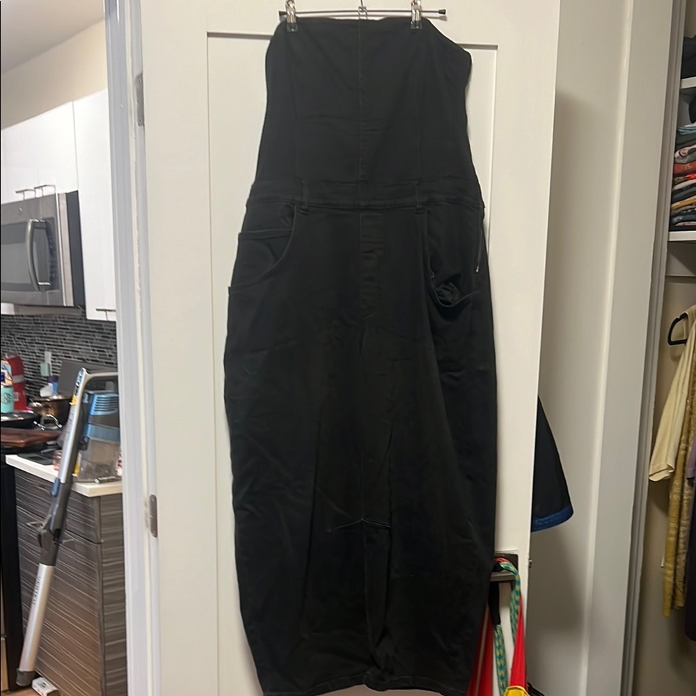 Black Strapless denim Jumpsuit